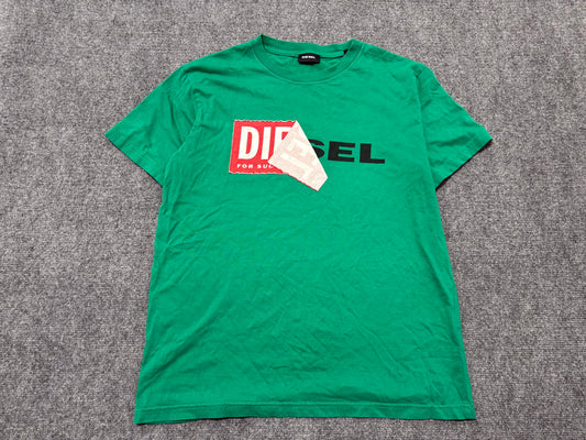 Diesel Peel Logo Tee - Green Size Medium