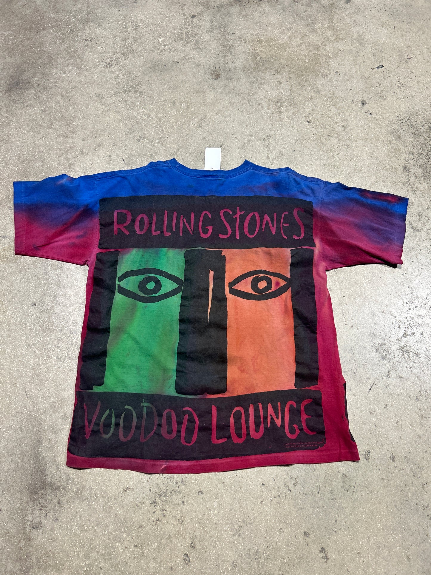 1994 Rolling Stones Voodoo Lounge Tie Dye Tee Size XXL