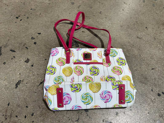 Dooney And Burke Lollipop Pattern Satchel Bag - White