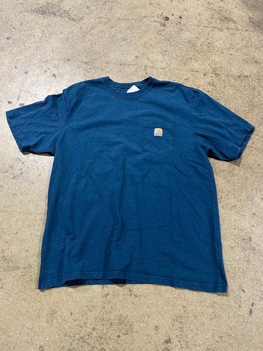 Carhartt Pocket Tee - Blue Size XL