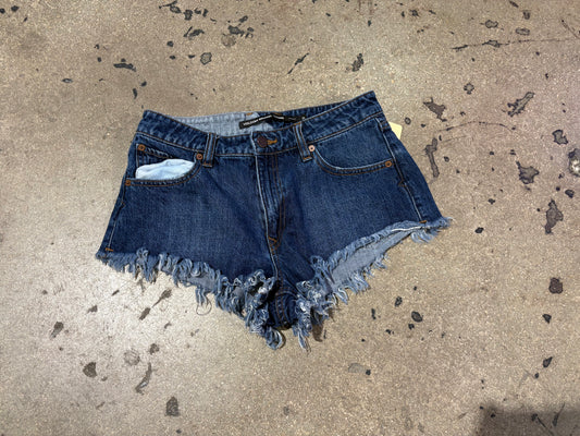 Volcom Cut Off Denim Short Shorts - Blue Size 26