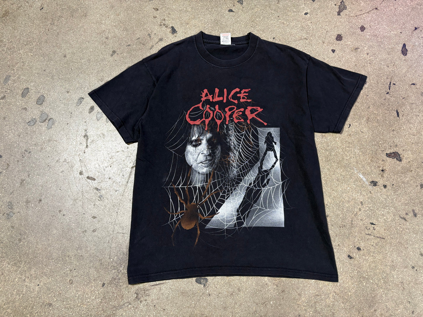 Alice Cooper Spider Web Tee - Black Size Large