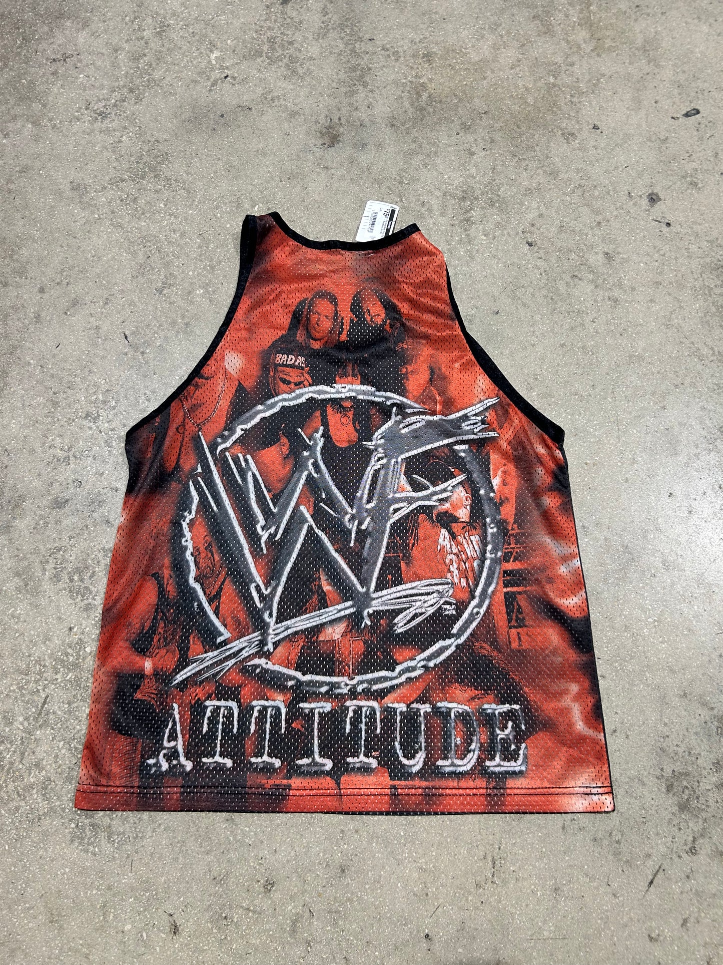 The Rock Mesh Tank Top - Red/Black Size XL