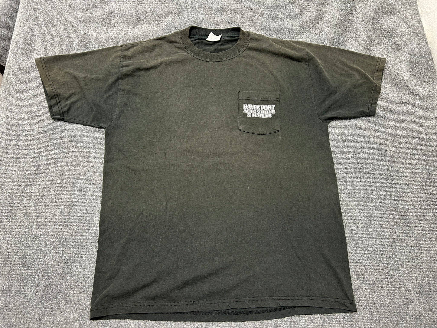 Faded Davenport Automotive & Marine Tee - Black size XL