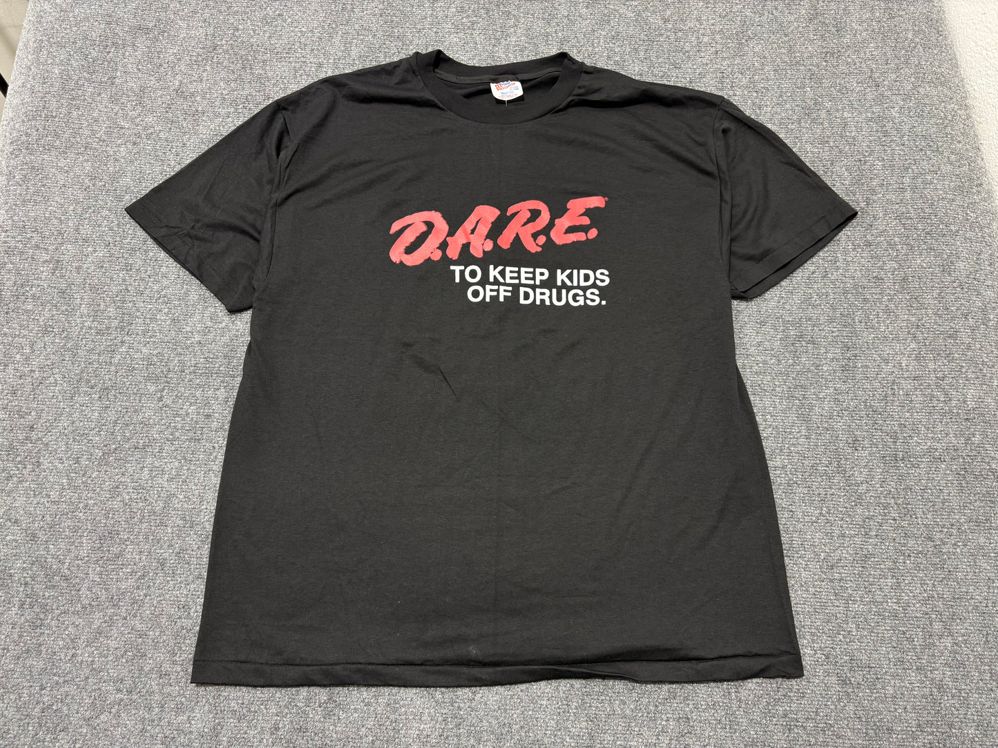 80s DARE To Keep Kids Off Drugs Tee - Black Size XXL