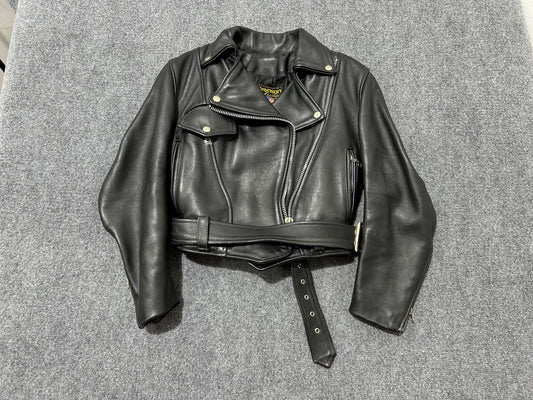 WMNS Vanson Leather Biker Jacket - Black Size 6