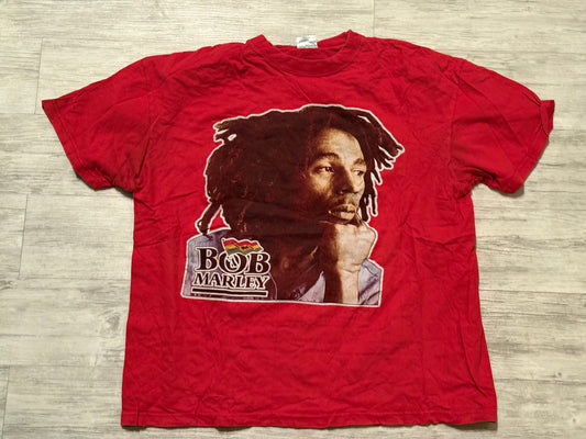 00s Bob Marley Thinker Tee - Red Size XXL