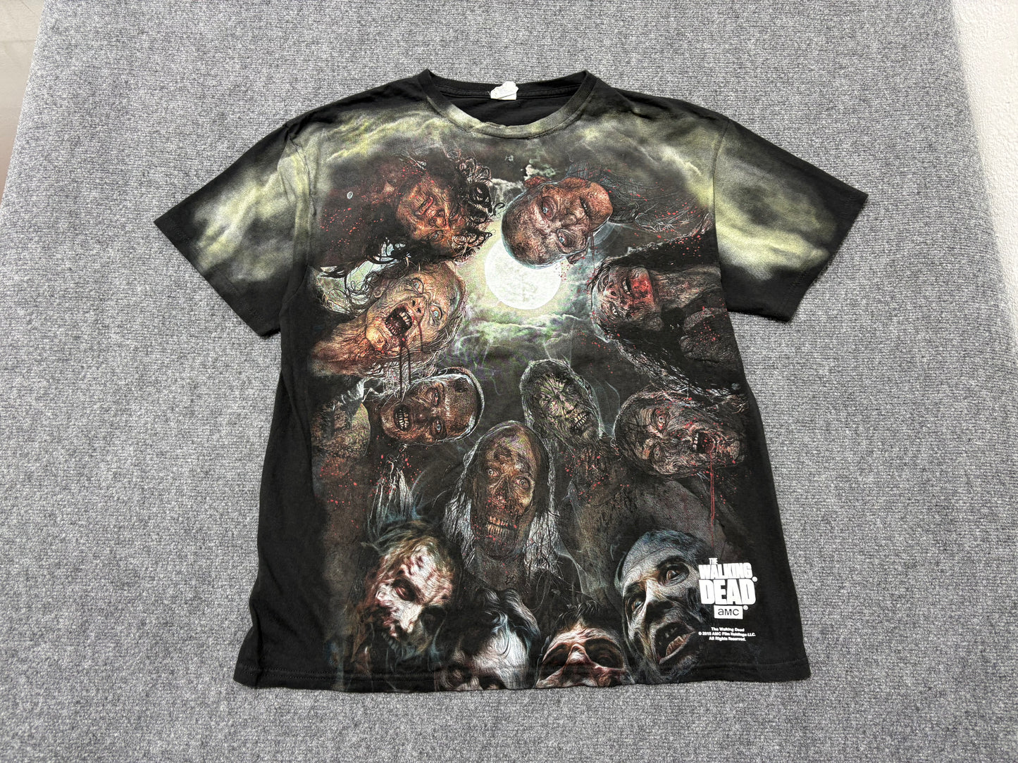2015 The Walking Dead AOP Tee - Black Size XL