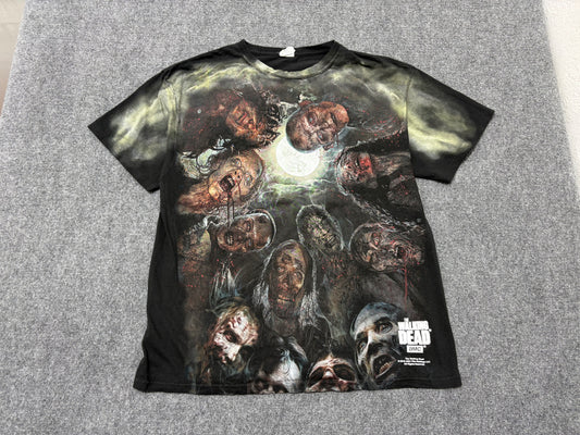 2015 The Walking Dead AOP Tee - Black Size XL