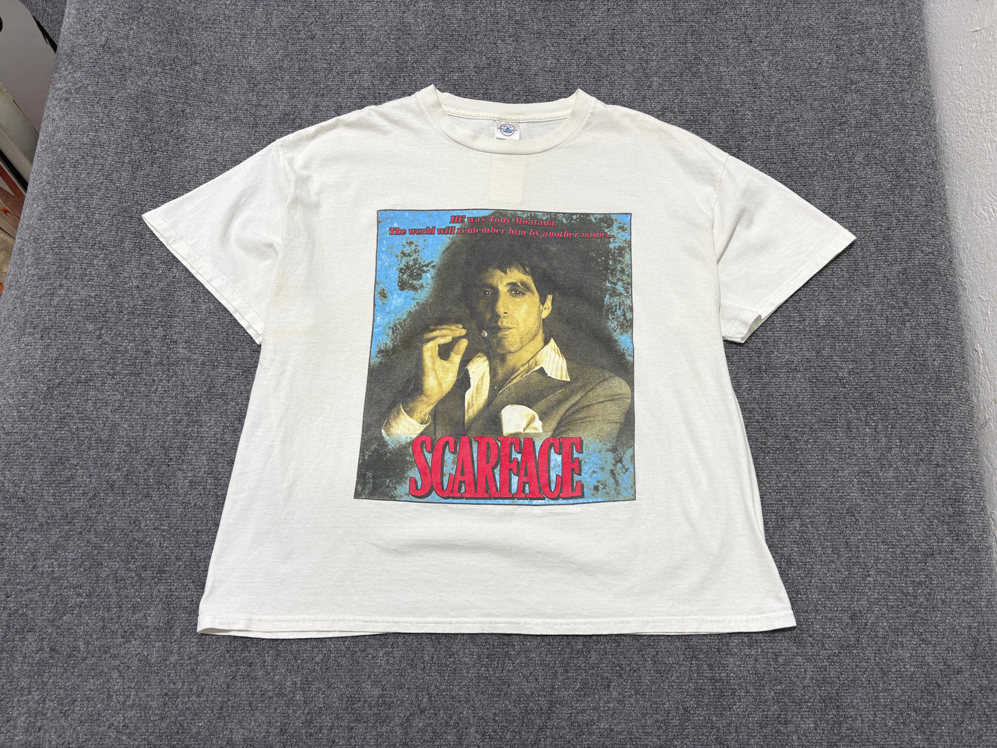 Scarface He Was Tony Montana Tee - White Size XXL
