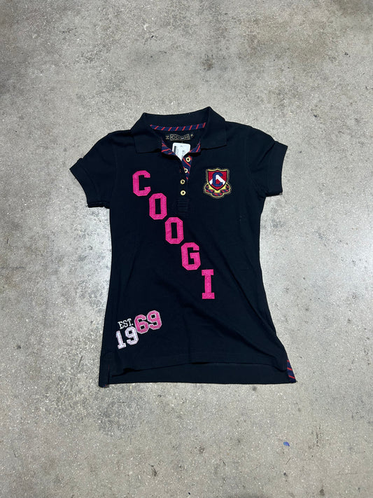 Womens Coogi Preppy Polo - Black Size Medium