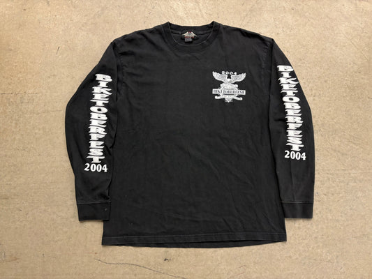 2004 Biketoberfest Long Sleeve Tee - Black Size Large