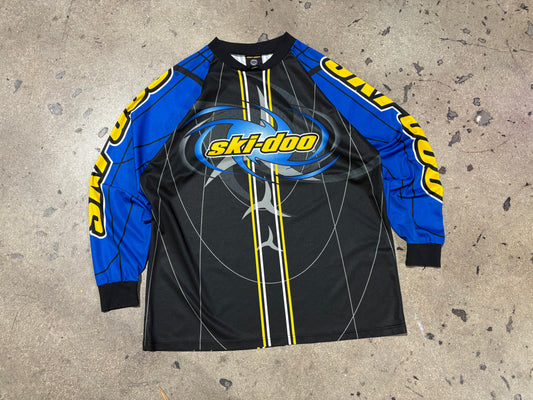 Ski Doo Motocross Long Sleeve Jersey - Blue/Yellow Size XXL