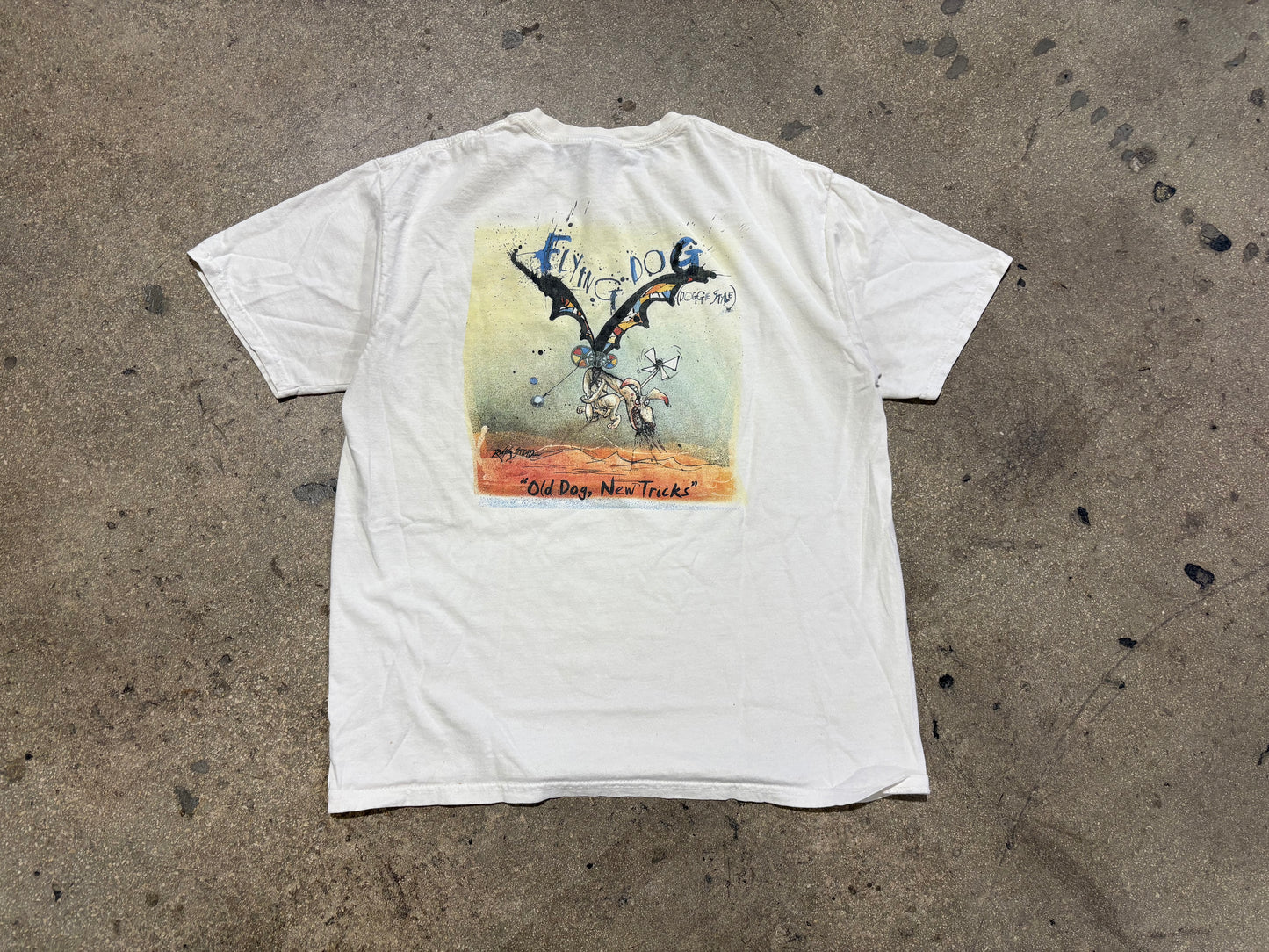 Doggie Style Ale Tee - White Size Large