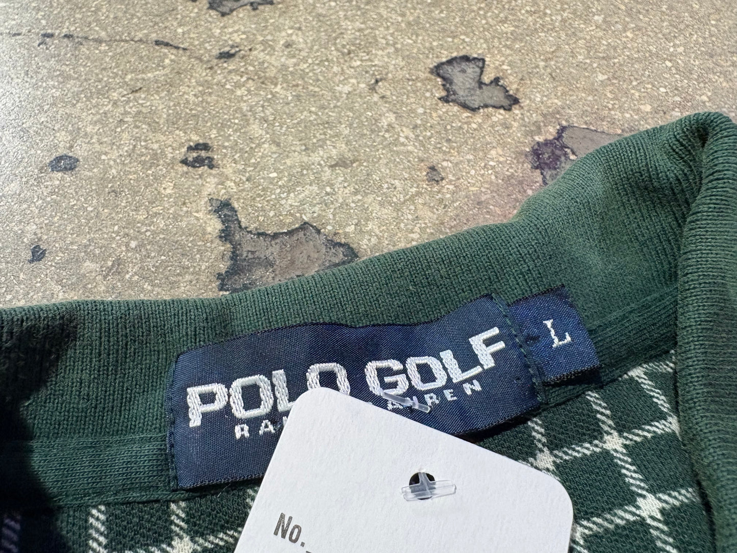 Polo Golf Plaid Polo Shirt - Green Size Large