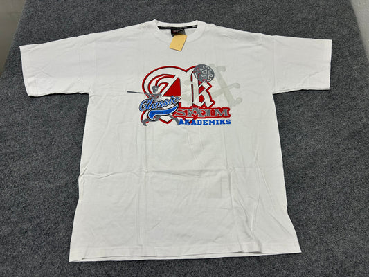 Y2K Akademiks Stadium Tee - White Size Large