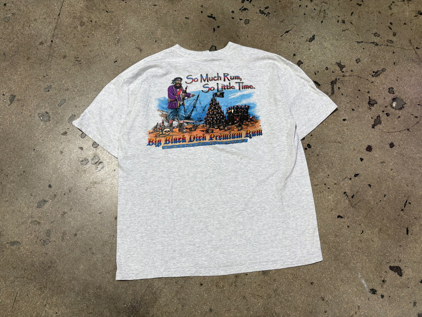 Big Black Dicks Rum Tee - Grey Size XL
