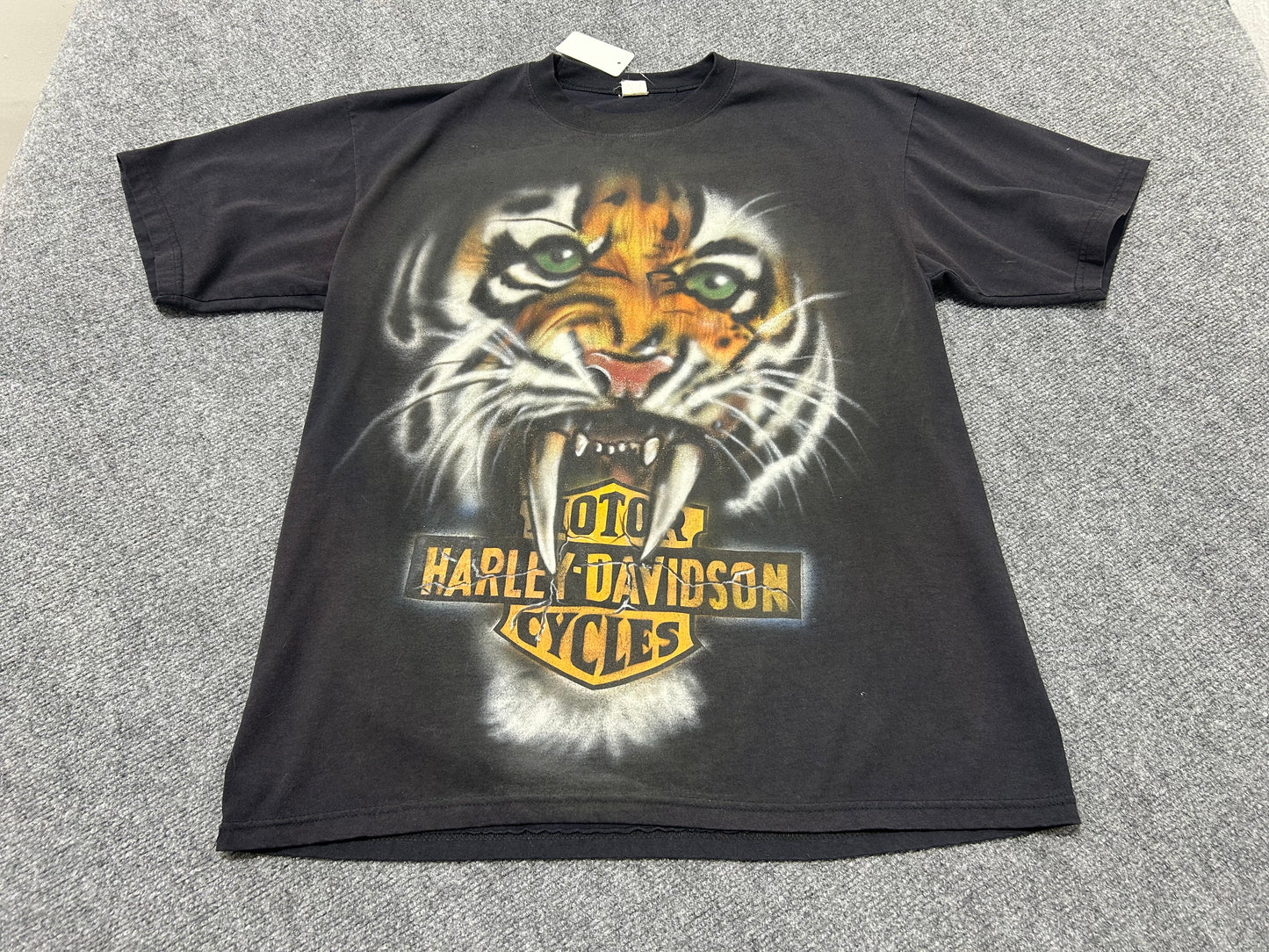 Harley Davidson AirBrush Tiger Tee - Black Size XXL
