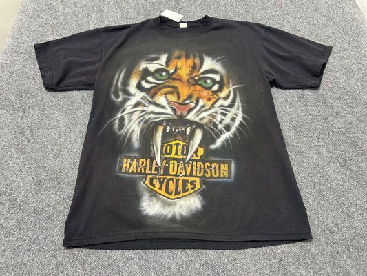 Harley Davidson AirBrush Tiger Tee - Black Size XXL