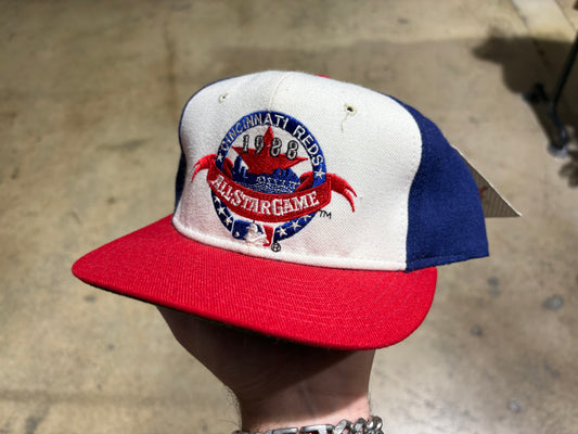 1988 Cincinnati Reds All Star Game Snapback - White / Blue/ Red
