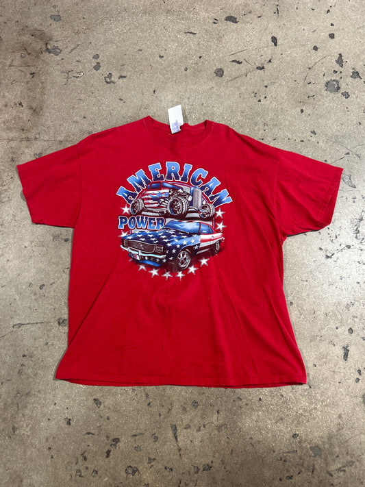 American Power Tee - Red Size XXL (24x29.5)