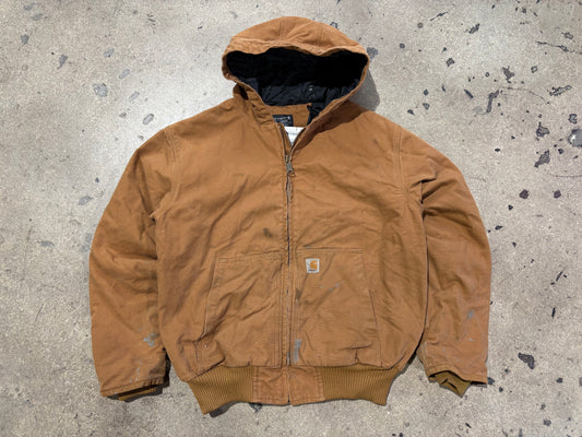 Carhartt Hoodie Jacket - Khaki Size Large