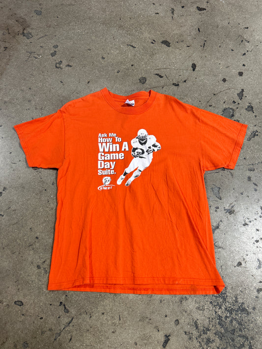 Ricky Williams Ask Me How To Win Tee - Orange Size Large (21 x 28.5)