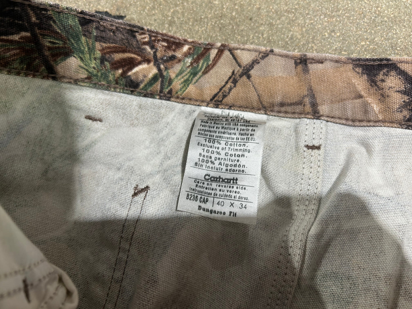 Carhartt Carpenter Pants - Camo Size 40x34