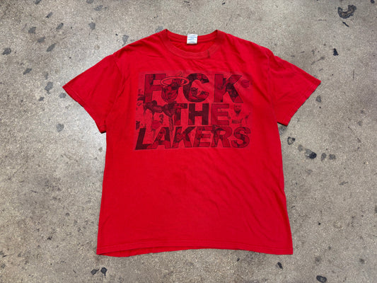 Miami Heat Fuck the Lakers Tee - Red Size Large
