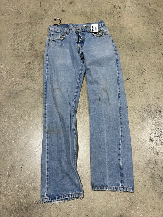 Distressed Levis 505 Straight jeans - Blue Size 30x32