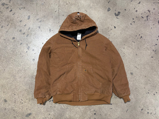 Carhartt Hooded Work Jacket - Dark Khaki Size XL