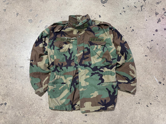 US Army Military Camo Jacket - Green Size Small