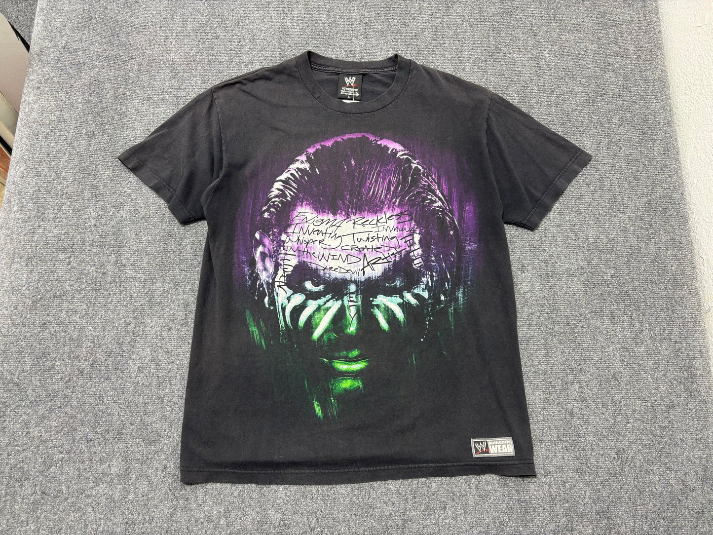 2007 WWE Jeff Hardy Immune to Fear Tee - Black Size Large