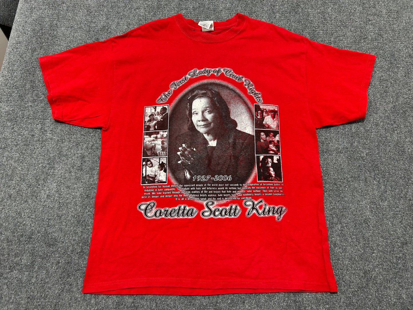 The First Lady Of Civil Rights Coretta King Tee - Red Size XL