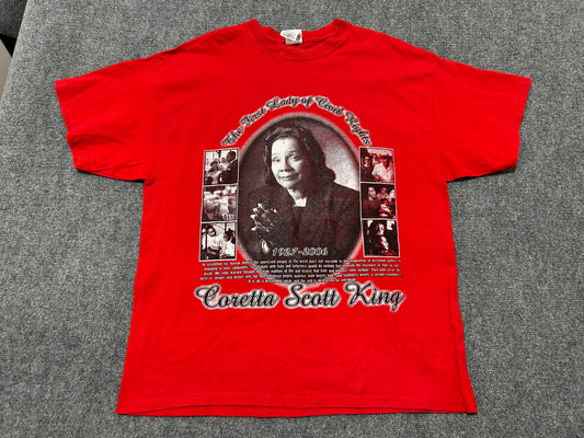 The First Lady Of Civil Rights Coretta King Tee - Red Size XL