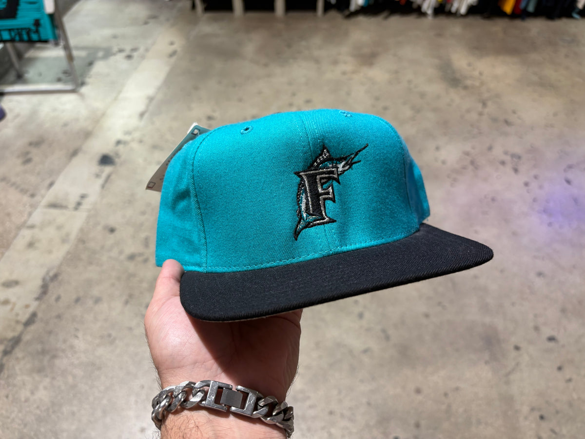 NEW Florida Marlins Snapback Hat - Teal/ Black