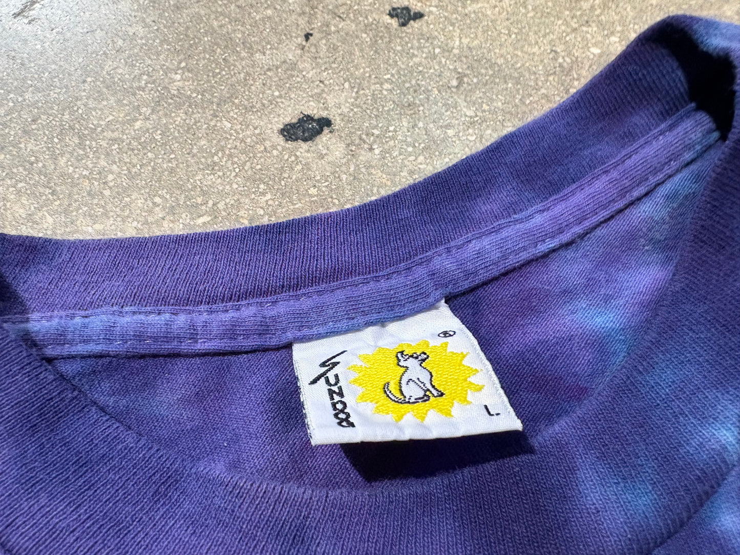 90s Joes Crab Shack Tie Dye Tee - Purple Size Large