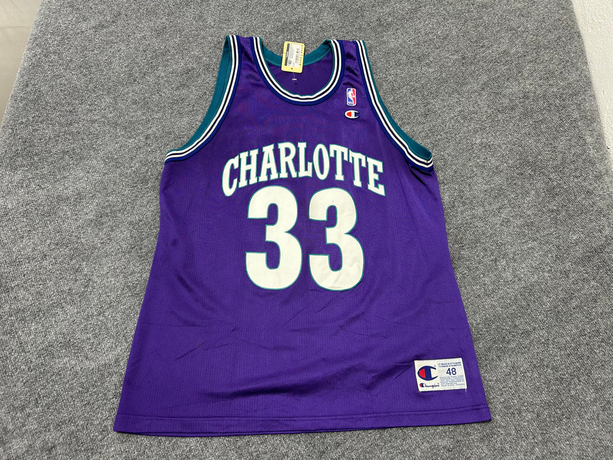 Charlotte Hornets Mourning #33 Basketball Jersey - Purple Size XL/48