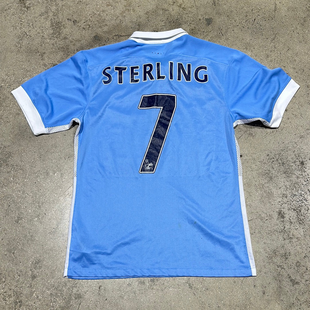 Nike Man City Sterling Jersey - Light Blue Size XL