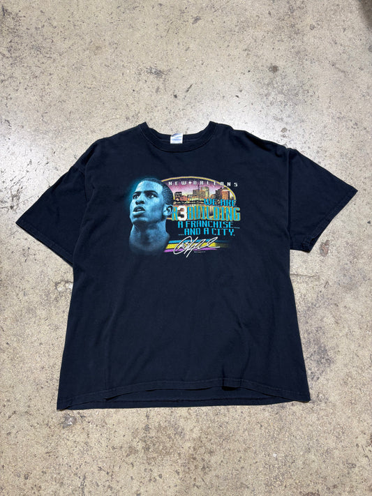 2008 New Orleans Hornets Chris Paul Tee - Black Size XXL (25 x 29.5)