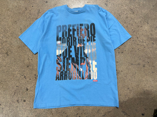 Supreme Zapata Tee - Pale Blue Size XL (24.5x30.5)