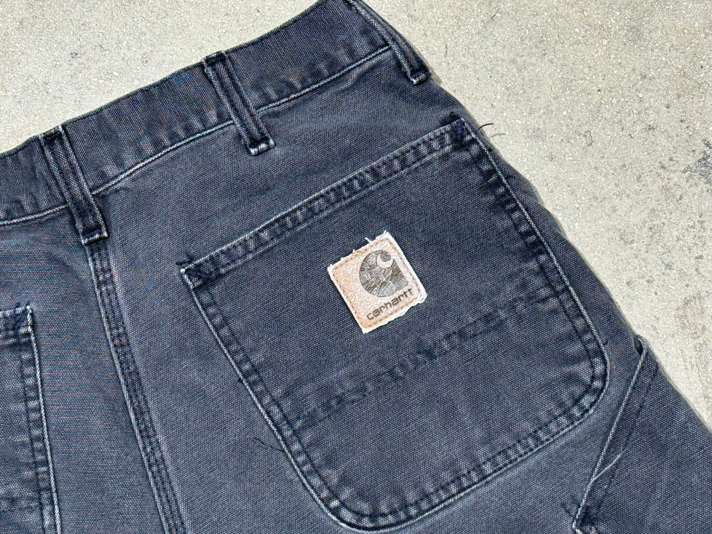 Carhartt Carpenter Shorts - Faded Black Size 34