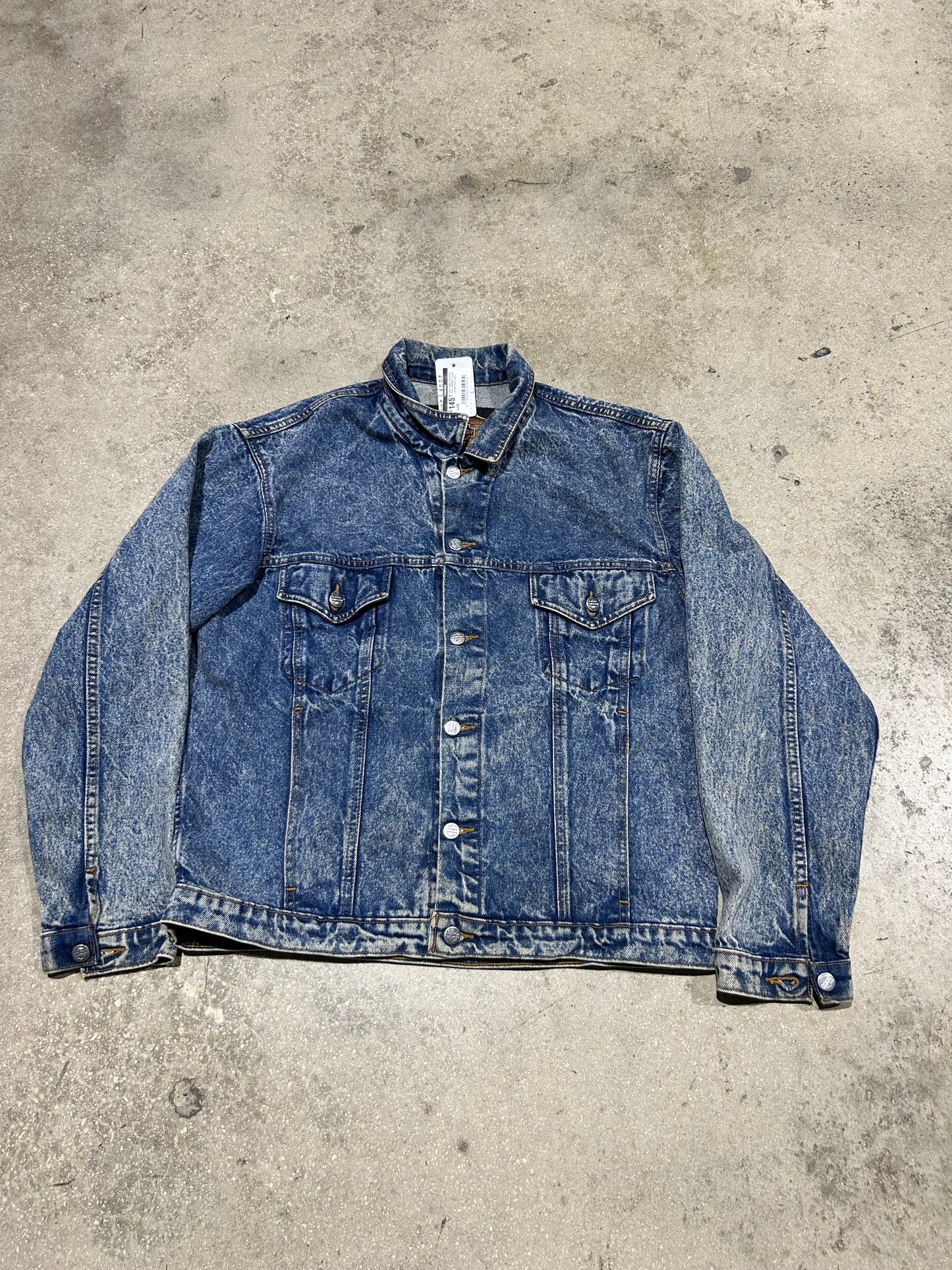 90s Harley Davidson Acid Washed Denim Jacket Size Large