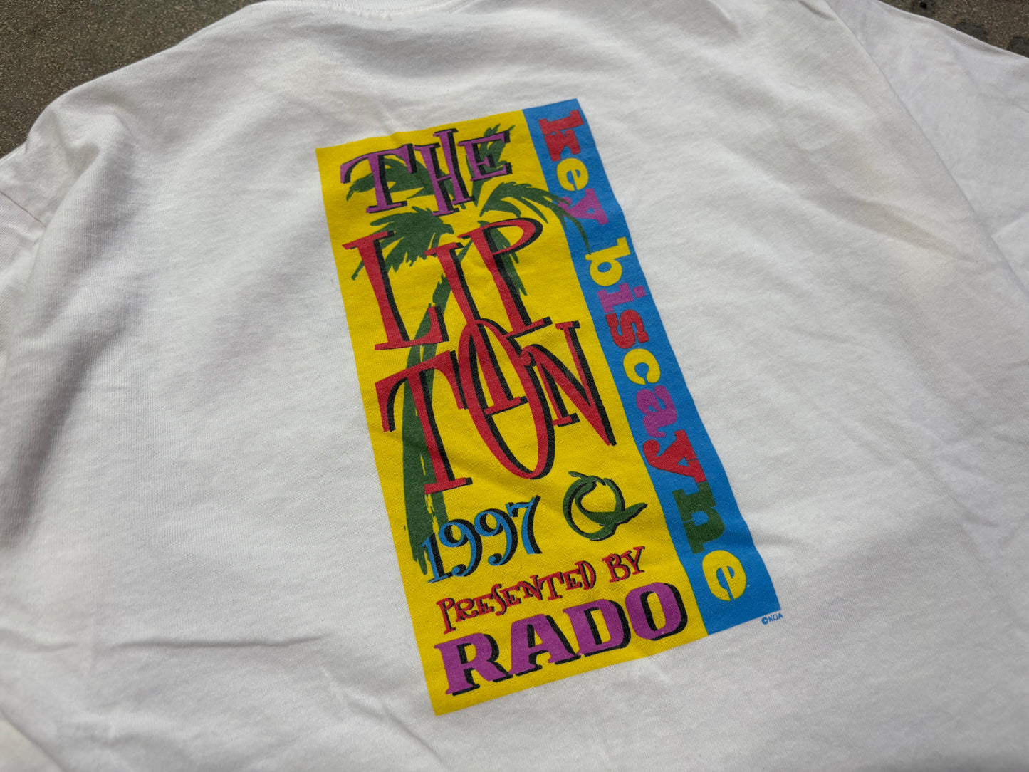 1997 The Lipton Key Biscayne Tee - White Size Large