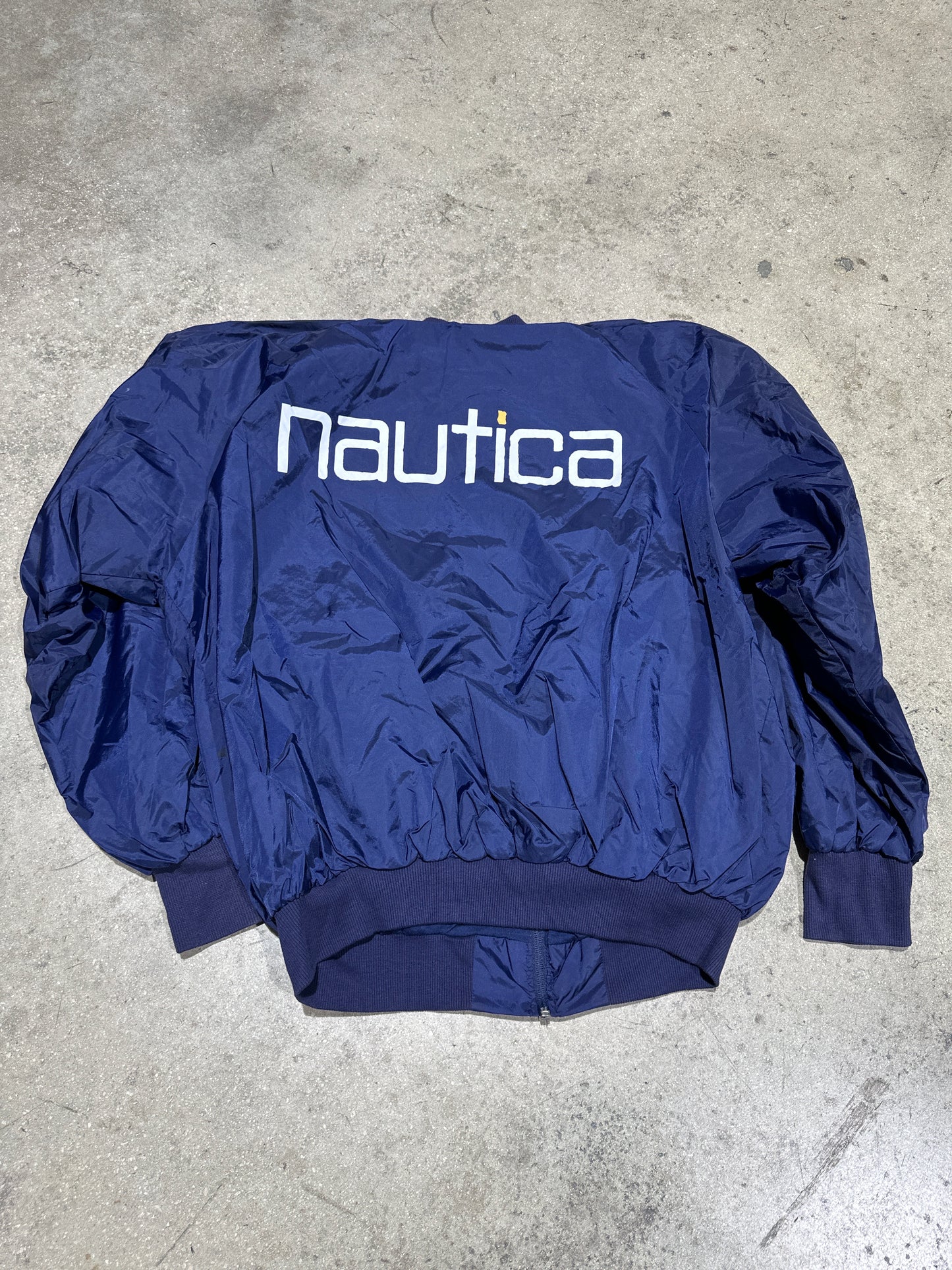 Nautica Big Logo Jacket - Navy Size Large