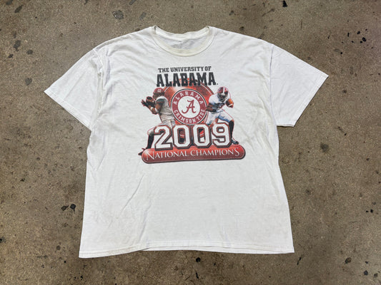 2009 Alabama National Champions Tee - White Size 2XL