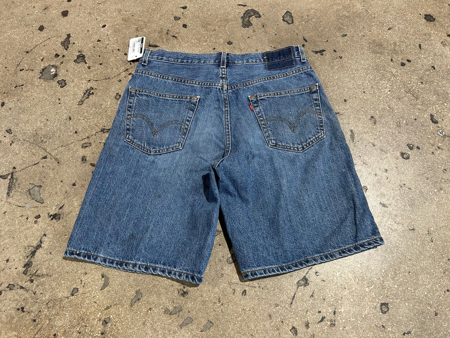 Levis Painted Denim Jean Shorts - Blue Size 34