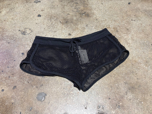 Becca Mesh Short Shorts - Black Size Small