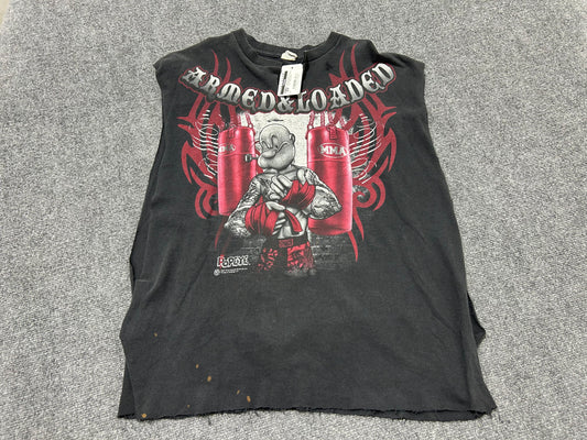 Cutoff Sleeveless 2011 Popeye Armed And Loaded Tee - Black Size XL