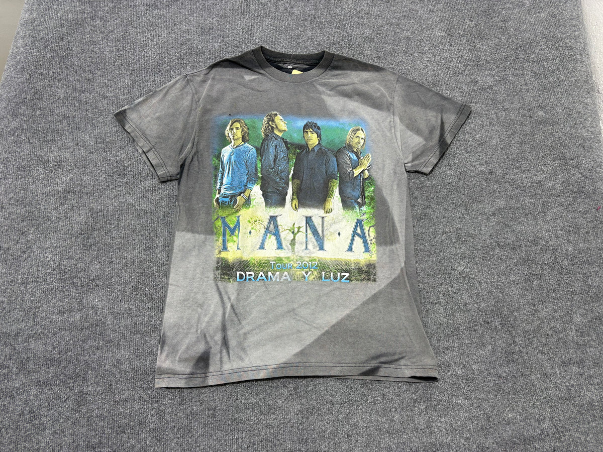 2012 Faded Mana Drama y Luz Tour Tee - Black Size Medium